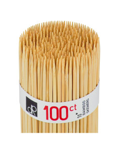 Palitos de Bambú DecorRack 10" Natural - 100 Unidades para BBQ