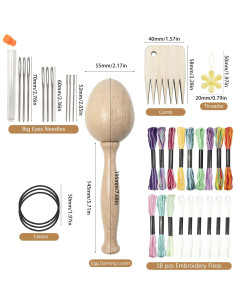 Kit de Costura DIY Divinge - Huevo de Remendar y Agujas 2