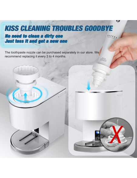 Dispensador Automático de Pasta de Dientes Monstake Blanco 6 Niveles