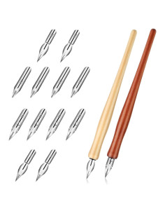 Juego de Caligrafía EupHHonycs 14 Piezas con Puntas Reemplazables