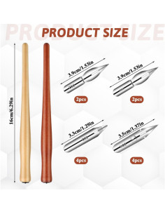 Juego de Caligrafía EupHHonycs 14 Piezas con Puntas Reemplazables 2