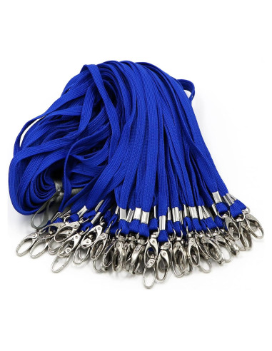 Cintas de Cuello Azul Beebel 100 Unidades Clip Giratorio