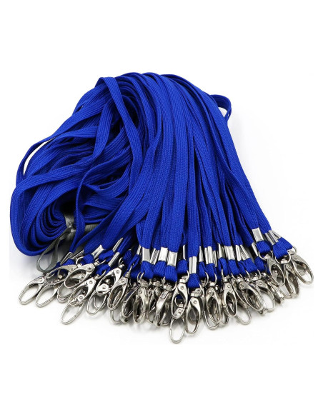 Cintas de Cuello Azul Beebel 100 Unidades Clip Giratorio