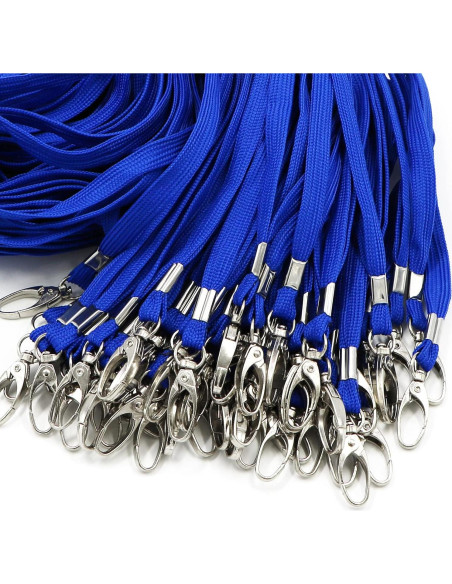 Cintas de Cuello Azul Beebel 100 Unidades Clip Giratorio