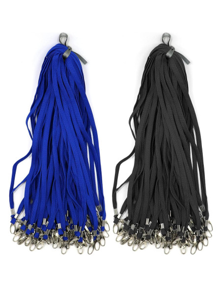 Cintas de Cuello Azul Beebel 100 Unidades Clip Giratorio