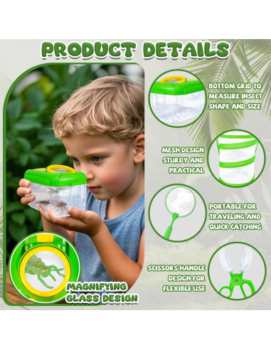 Kit de Captura de Insectos Bbiamsleep 32 Piezas con Visor