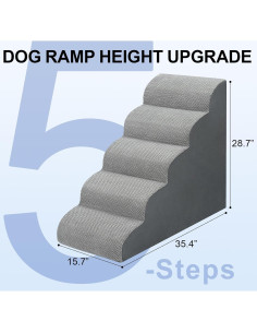 Escalera para Perros MEJYJEM 5 Pasos Antideslizante 72.9 cm 2