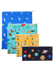 Bolsas de Sándwich Reutilizables Paterr 4 Pcs Dinosaurio