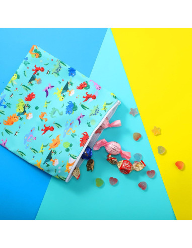 Bolsas de Sándwich Reutilizables Paterr 4 Pcs Dinosaurio