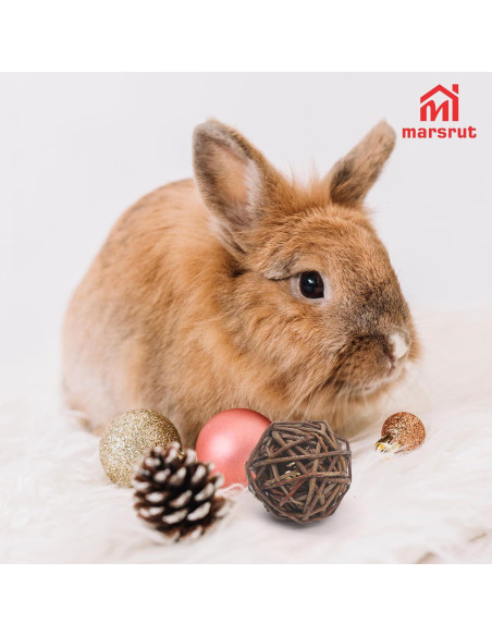 9 Bolas de Mimbre Natural para Mascotas - Juguetes de Masticar