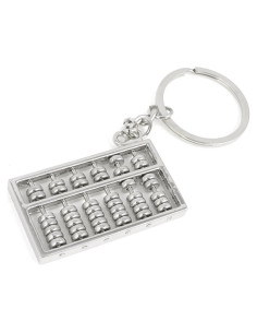 Llavero de Ábaco Mallofusa Plata 6 Rollos 10 cm Decorativo