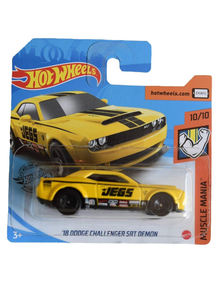 Hot Wheels Dodge Challenger SRT Demon 1:64 Amarillo