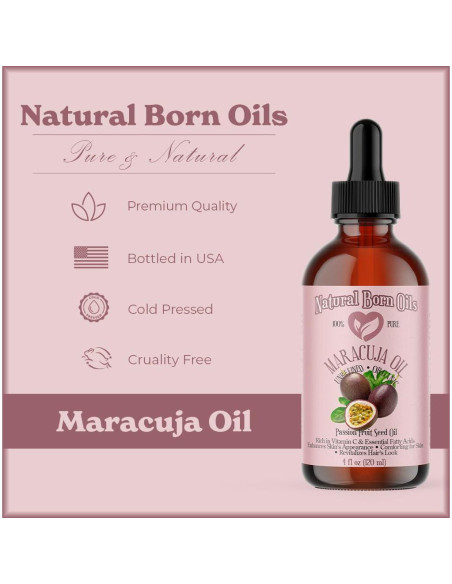 Aceite de Maracuyá Natural Born Oils 3.63 kg Orgánico Prensado en Frío
