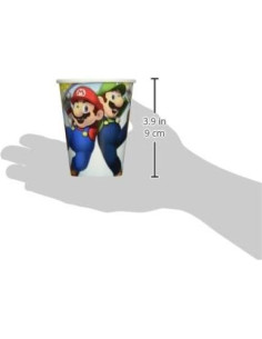 Vasos de Papel Super Mario Amscan 9 oz Ecológicos Multicolores 2