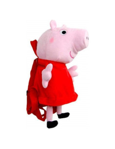 Mochila de Peluche Peppa Pig Rosa 35.6 cm con Cremallera