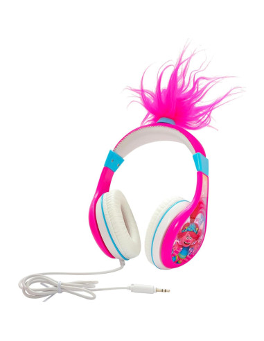 Auriculares con cable eKids Trolls TR-140 para niños - Control de volumen