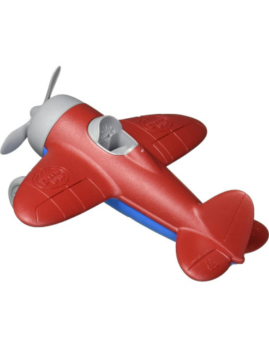 Avión de Juguete Verde Rojo Green Toys - 22.2x21.6x12.7 cm