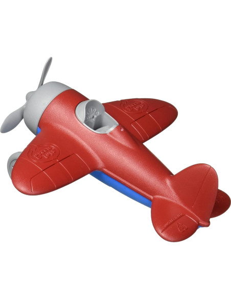 Avión de Juguete Verde Rojo Green Toys - 22.2x21.6x12.7 cm