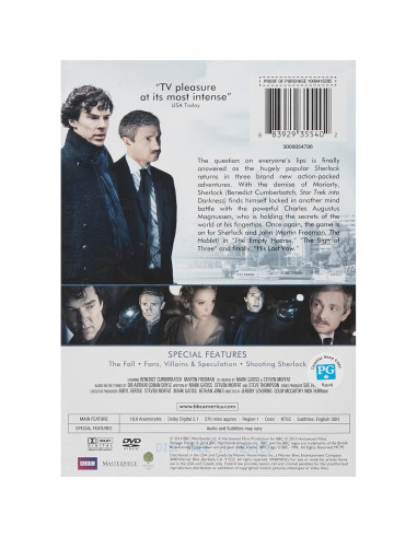Sherlock: Temporada 3 DVD - BBC Home Entertainment