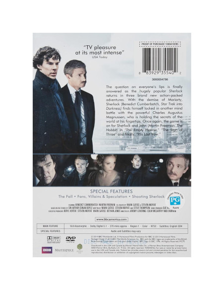 Sherlock: Temporada 3 DVD - BBC Home Entertainment Sherlock: Temporada 3 DVD - BBC Home Entertainment