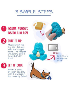 Juguete Interactivo para Perros Yeti Puff Dispensador de Golosinas 2