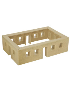 Paredes de Bunker Blockhouse WW2 BMC Toys - Beige 31.1x20.6cm