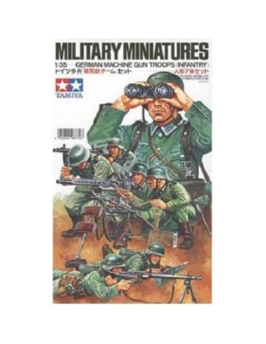 Kit de Modelo Tamiya 1/35 Tropas Alemanas Ametralladora