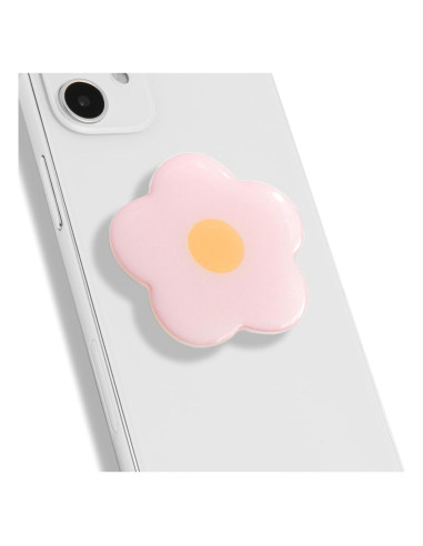 Soporte de agarre colapsable OnTheGrip Rosa - Diseño flor