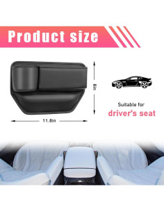 Organizador Rellenador de Espacio Sylvil para Asientos Negro 2