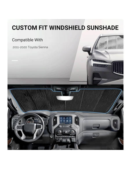 Protector Solar Plegable Pigenius para Toyota Sienna 2011-2020