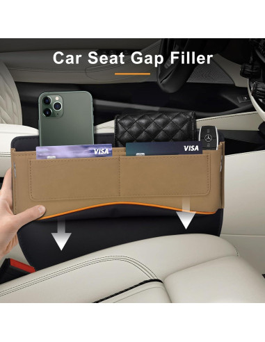 Organizador de Asiento de Coche Tecfino Beige Ajustable