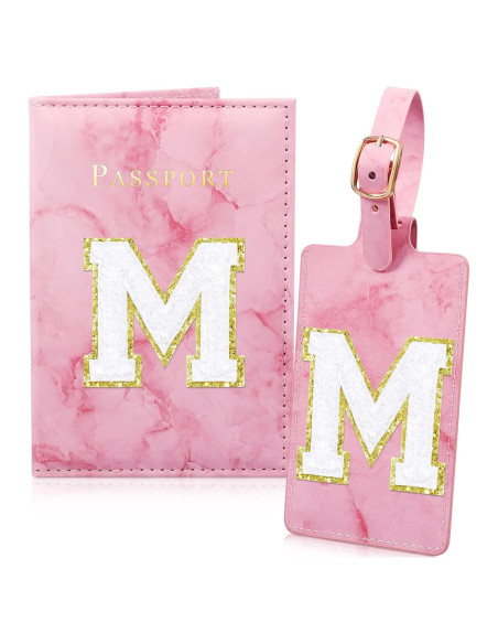 Funda de Pasaporte Rosa Giesiery con Etiqueta de Equipaje