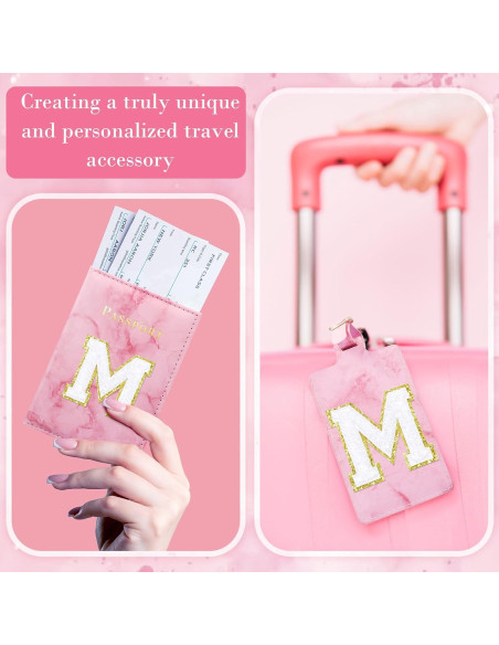 Funda de Pasaporte Rosa Giesiery con Etiqueta de Equipaje