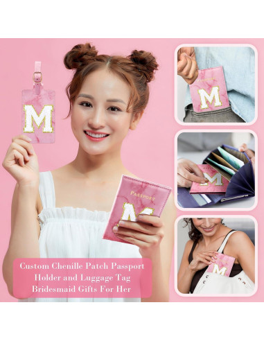 Funda de Pasaporte Rosa Giesiery con Etiqueta de Equipaje