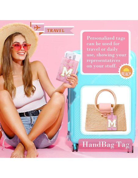 Funda de Pasaporte Rosa Giesiery con Etiqueta de Equipaje