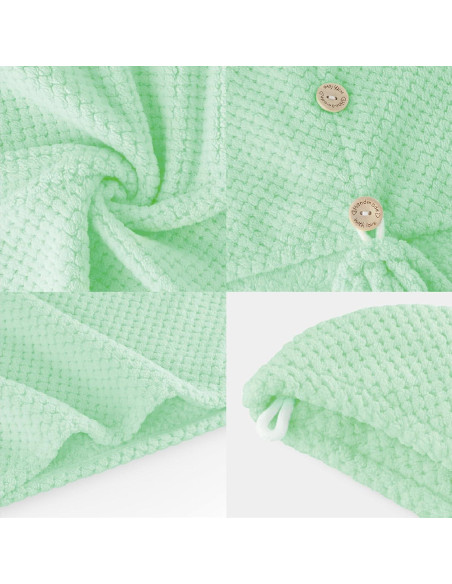 Paquete de 2 Toallas de Microfibra MaopaoBeauty Verde 68x25cm