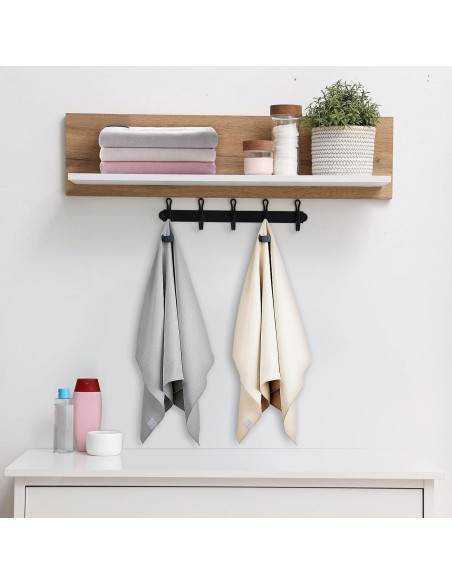 Paquete de 2 Toallas de Microfibra para Cabello Genérica - Gris y Blanco