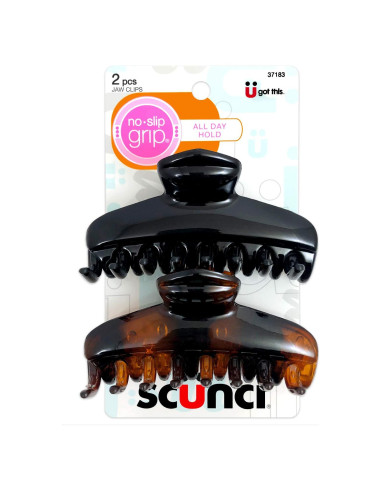 Clip de mandíbula sin deslizamiento Scunci - 2 piezas