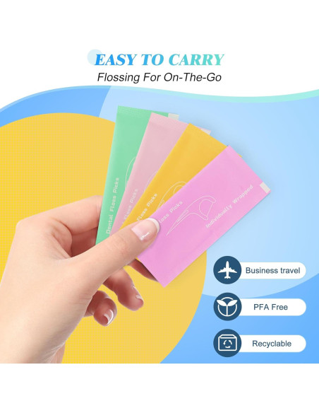 Palillos de Hilo Dental JGB Envuelto Individualmente - 2 Estuches Palillos de Hilo Dental JGB Envuelto Individualmente - 2 Estuches