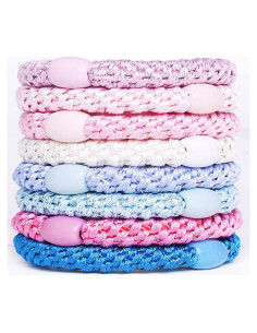 Banda Elástica para Cabello AXEN 8 Piezas Algodón Pastel