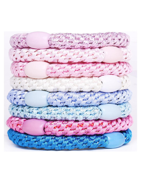 Banda Elástica para Cabello AXEN 8 Piezas Algodón Pastel