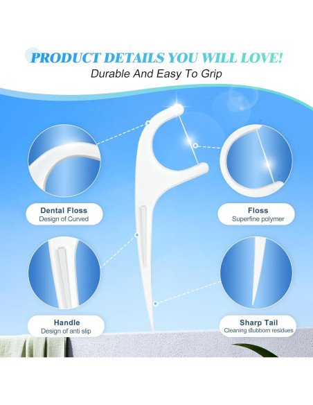 Palillos de Hilo Dental JGB Envuelto Individualmente - 2 Estuches Palillos de Hilo Dental JGB Envuelto Individualmente - 2 Estuches