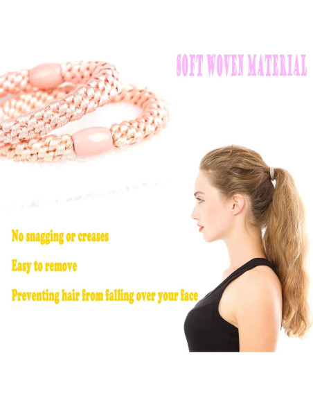 Banda Elástica para Cabello AXEN 8 Piezas Algodón Pastel