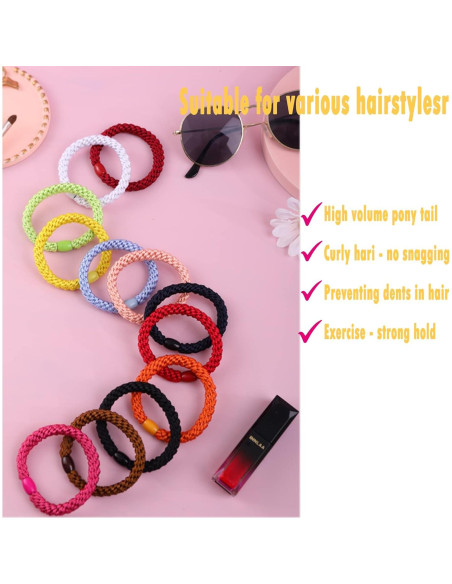 Banda Elástica para Cabello AXEN 8 Piezas Algodón Pastel