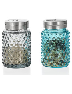 Conjunto de Sal y Pimienta Everest de Vidrio 118 ml con Tapa de Acero