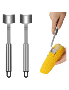 Desgranador de Maíz Maxqzin Acero Inoxidable 2 Pcs 21x4cm