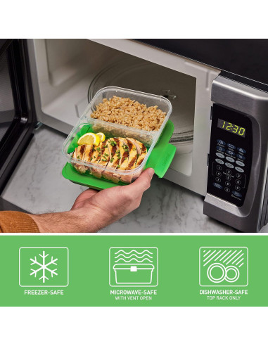 Contenedores de Almacenamiento de Comida Sistema Nest It 10 Pzas