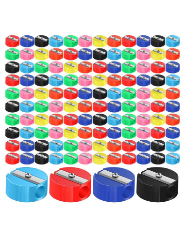 120 Sacapuntas Manuales Coloridos Glenmal para Niños