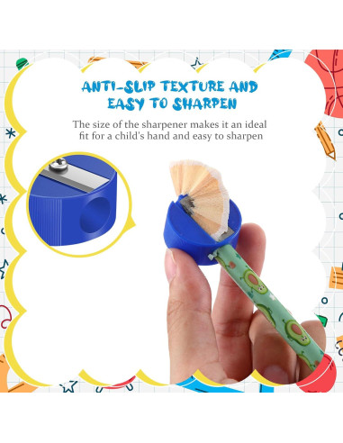 120 Sacapuntas Manuales Coloridos Glenmal para Niños