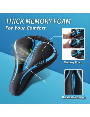 Funda de Asiento de Bicicleta YLG Espuma Viscoelástica 28x20cm
